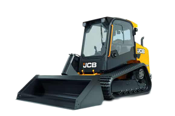 JCB Compact Loader with the front shovel lowered onto the ground.